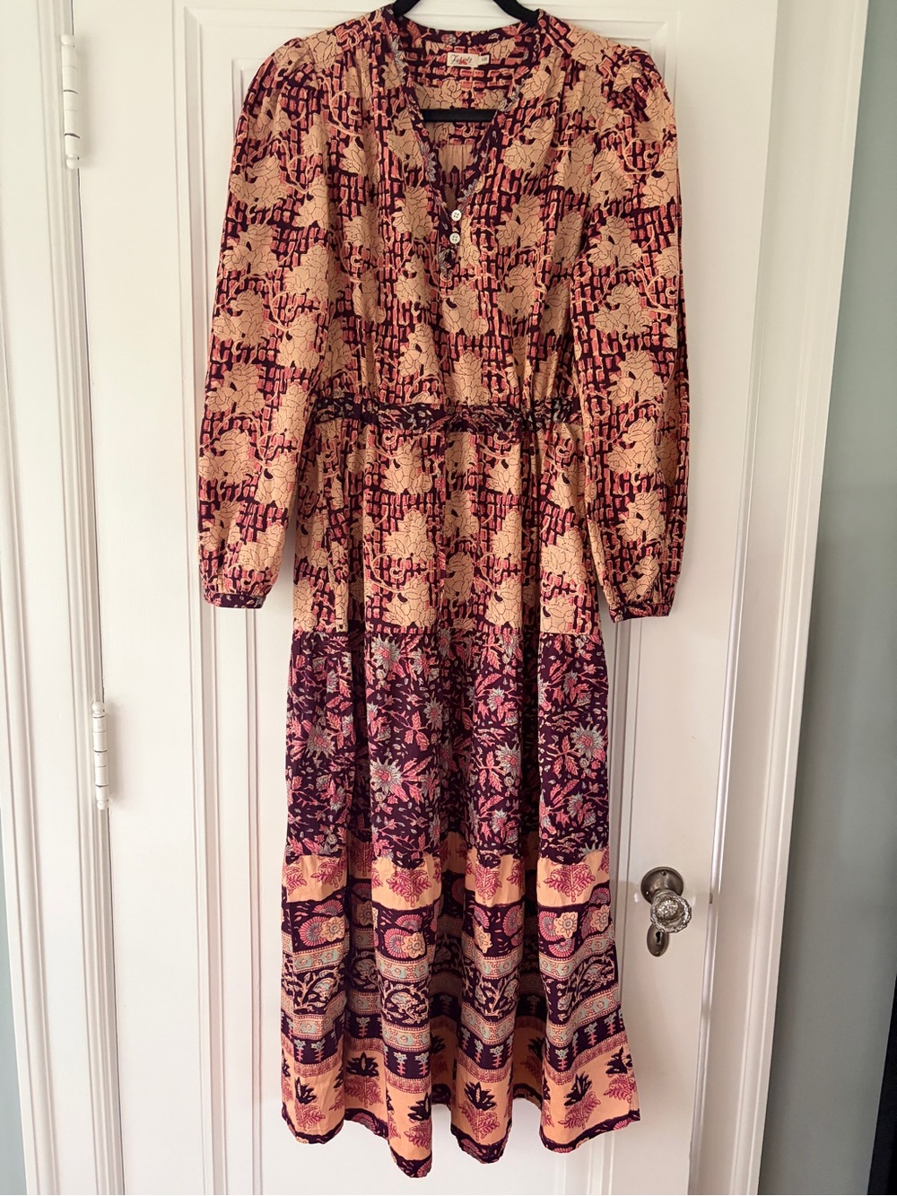 Faherty Idina Block Print Dress - M - Picture 3 of 6